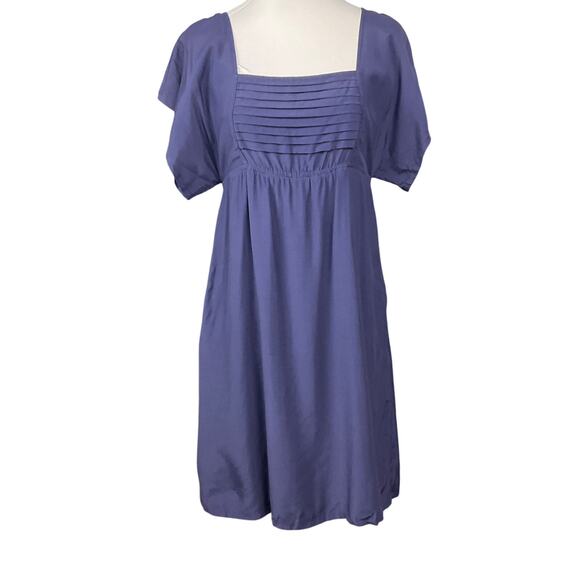 MAEVE Anthropologie Dress Alyssum Dk Blue Med Boho Cottagecore Peasant Festival - Picture 1 of 15